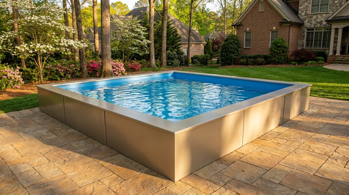 16 x 16 Champagne Mist Aqua Blue Architectural Pool