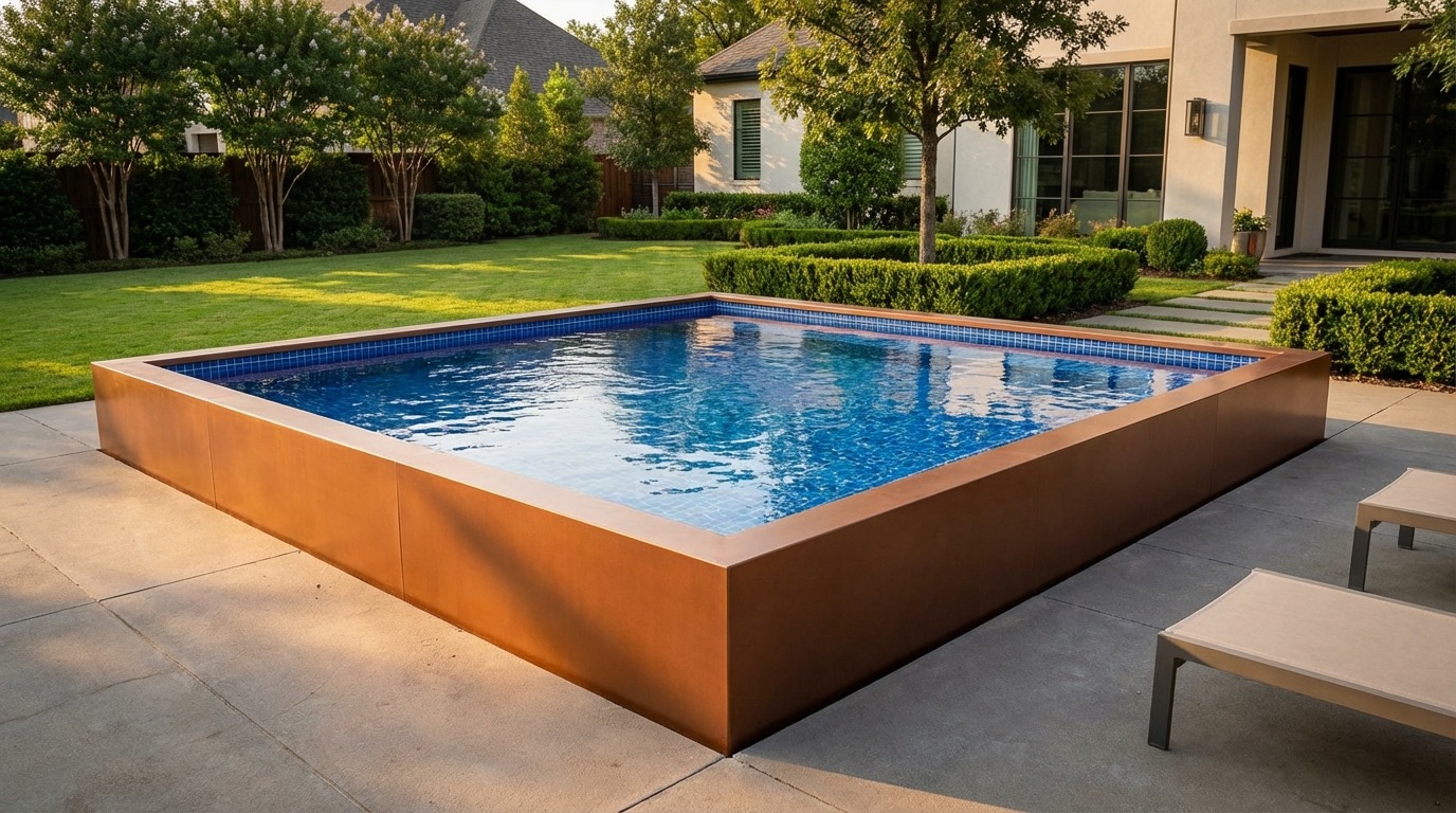 16 x 16 Espresso Copper Blue Matrix Architectural Pool