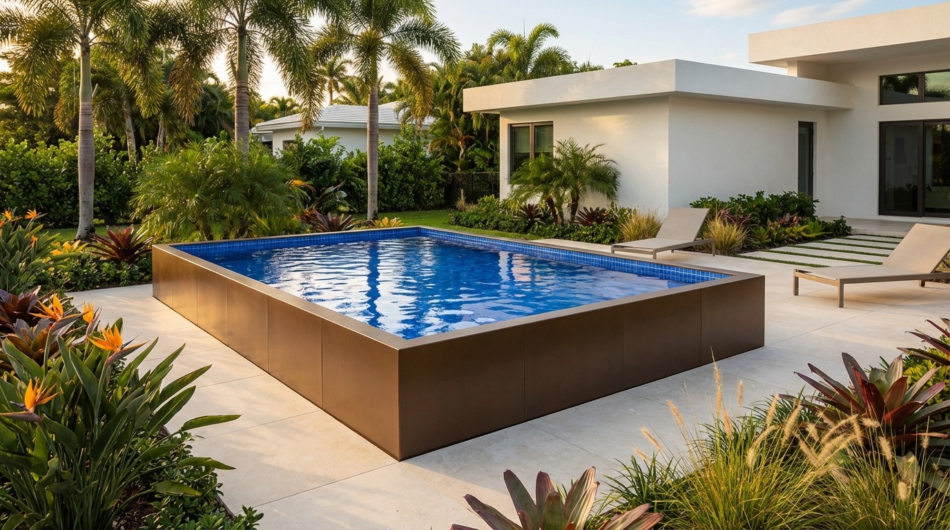 16 x 20 Canyon Bronze Blue Matrix Architectural Pool