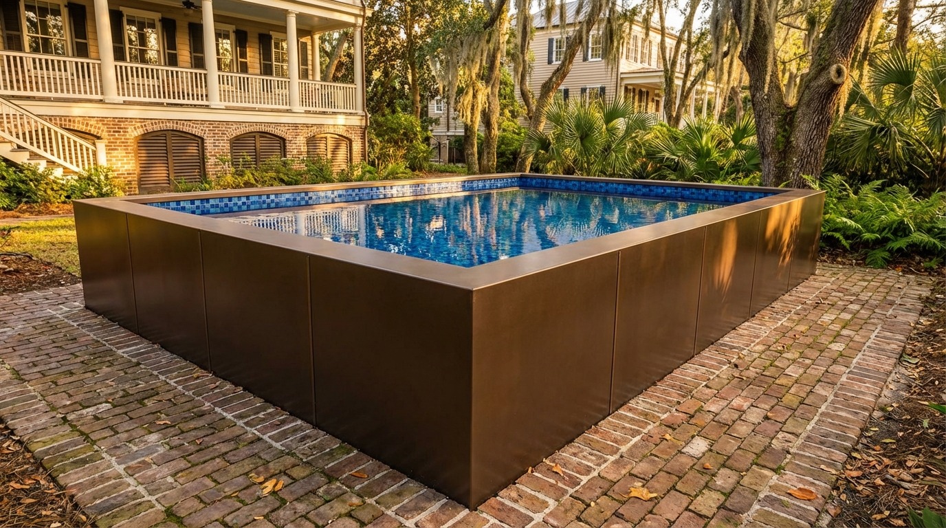 16 x 20 Canyon Bronze Mystic Blue Architectural Pool