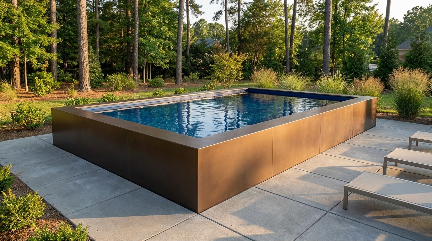 16 x 20 Canyon Bronze Deep Sea Blue Architectural Pool