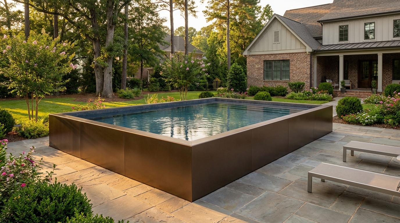 16 x 20 Canyon Bronze Titanium Stone Architectural Pool