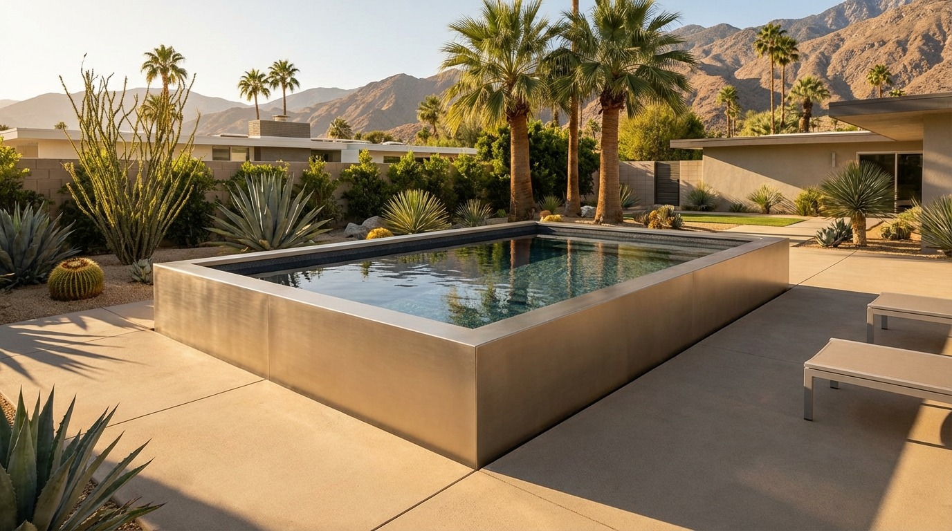 16 x 20 Champagne Mist Titanium Stone Architectural Pool