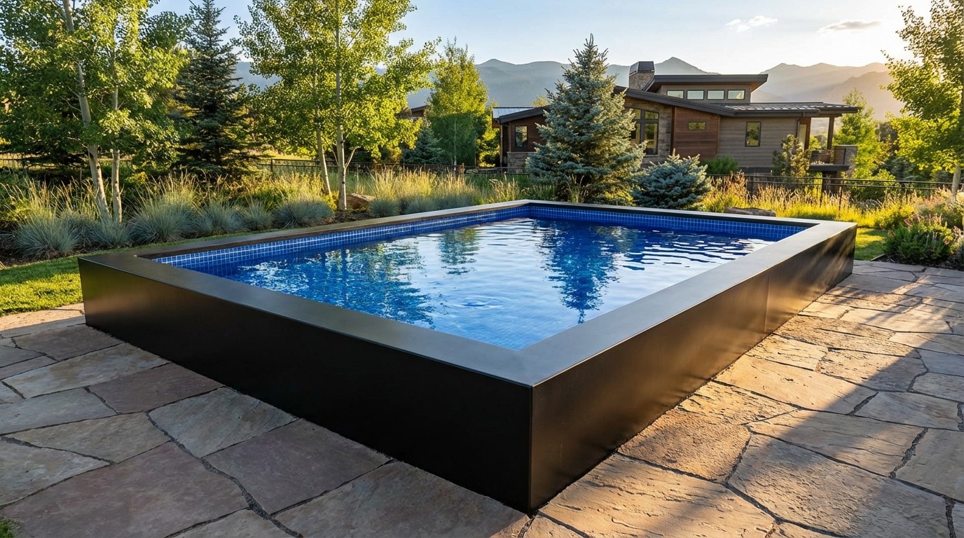 16 x 20 Midnight Black Blue Matrix Architectural Pool