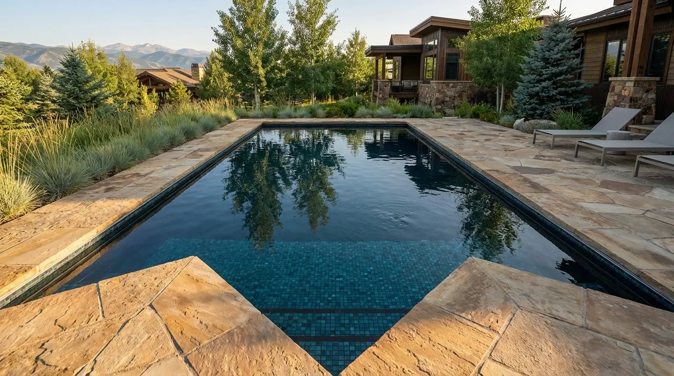 16 x 24 Black Sapphire Inground Steel Pool