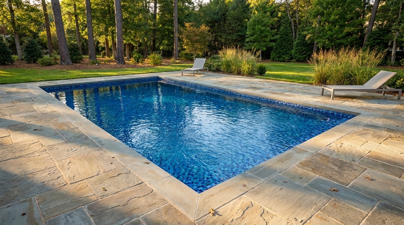 16 x 24 Mystic Blue Inground Steel Pool