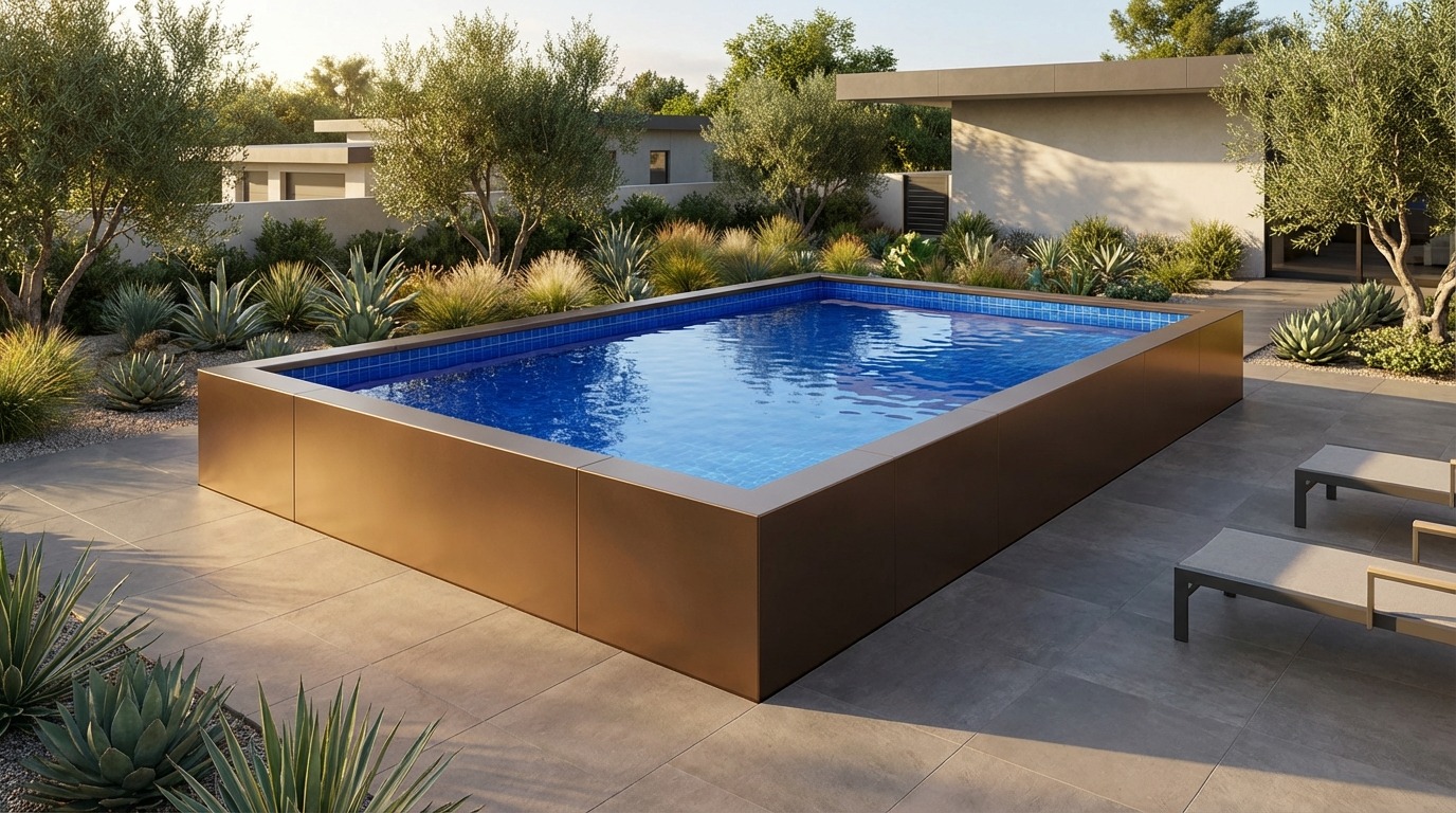 16 x 24 Canyon Bronze Blue Matrix Architectural Pool