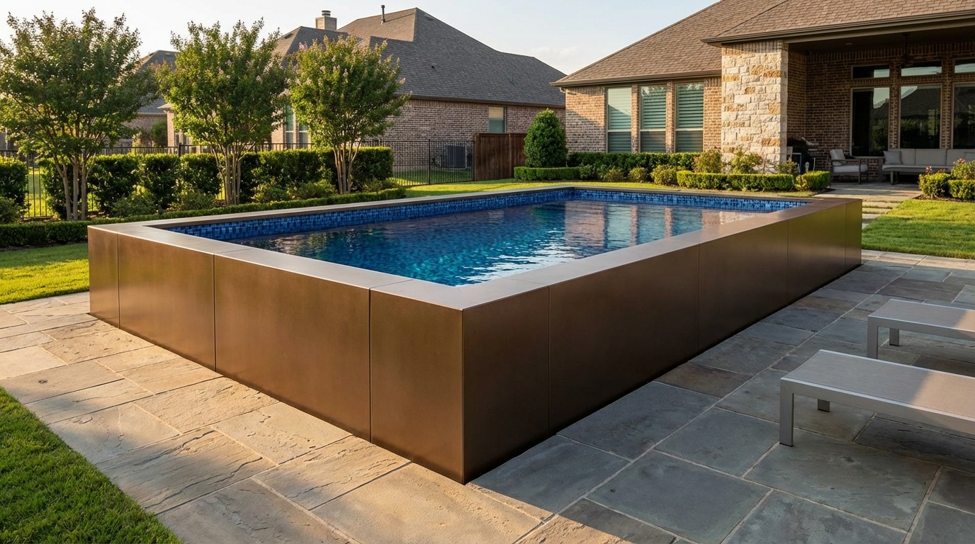 16 x 24 Canyon Bronze Mystic Blue Architectural Pool