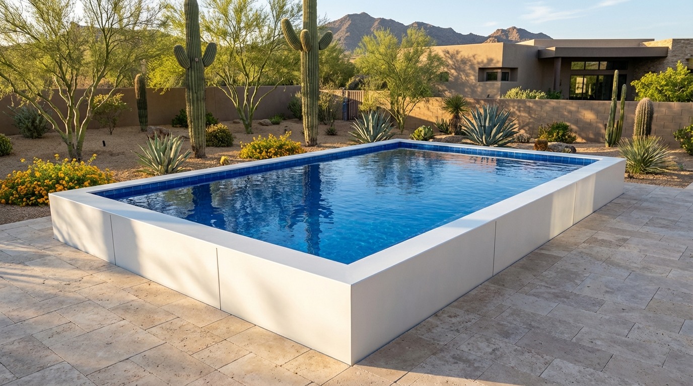 16 x 24 Alpine White Blue Matrix Architectural Pool