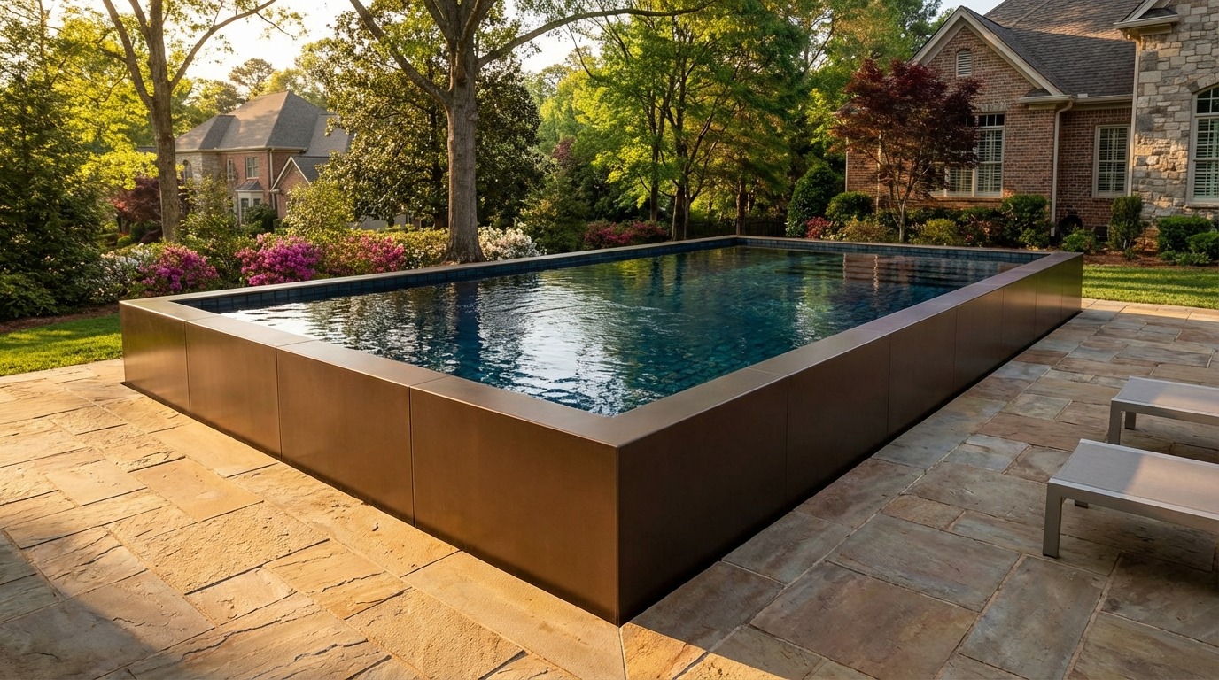 16 x 28 Canyon Bronze Black Sapphire Architectural Pool