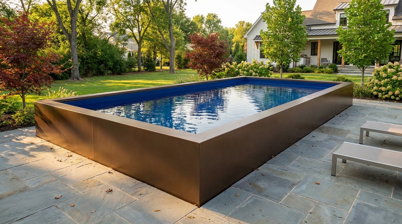 16 x 28 Canyon Bronze Deep Sea Blue Architectural Pool