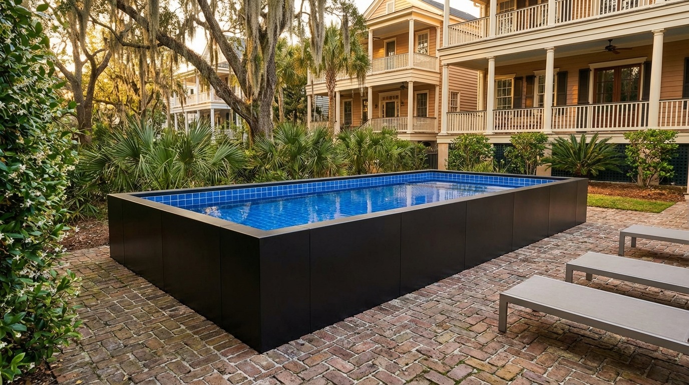 16 x 28 Midnight Black Blue Matrix Architectural Pool