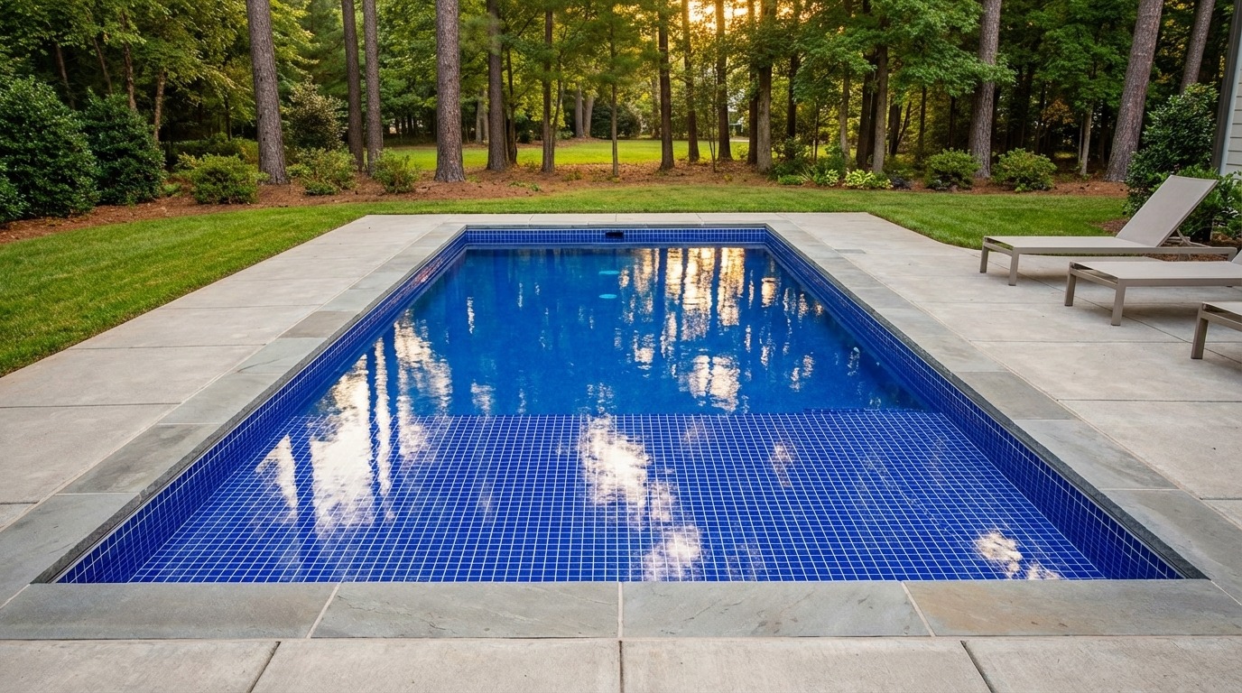 16 x 32 Blue Matrix Inground Steel Pool