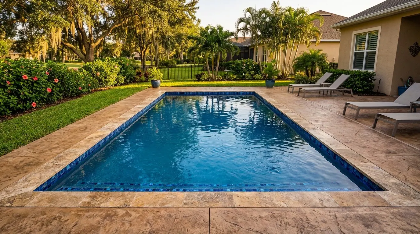 16 x 32 Mystic Blue Inground Steel Pool