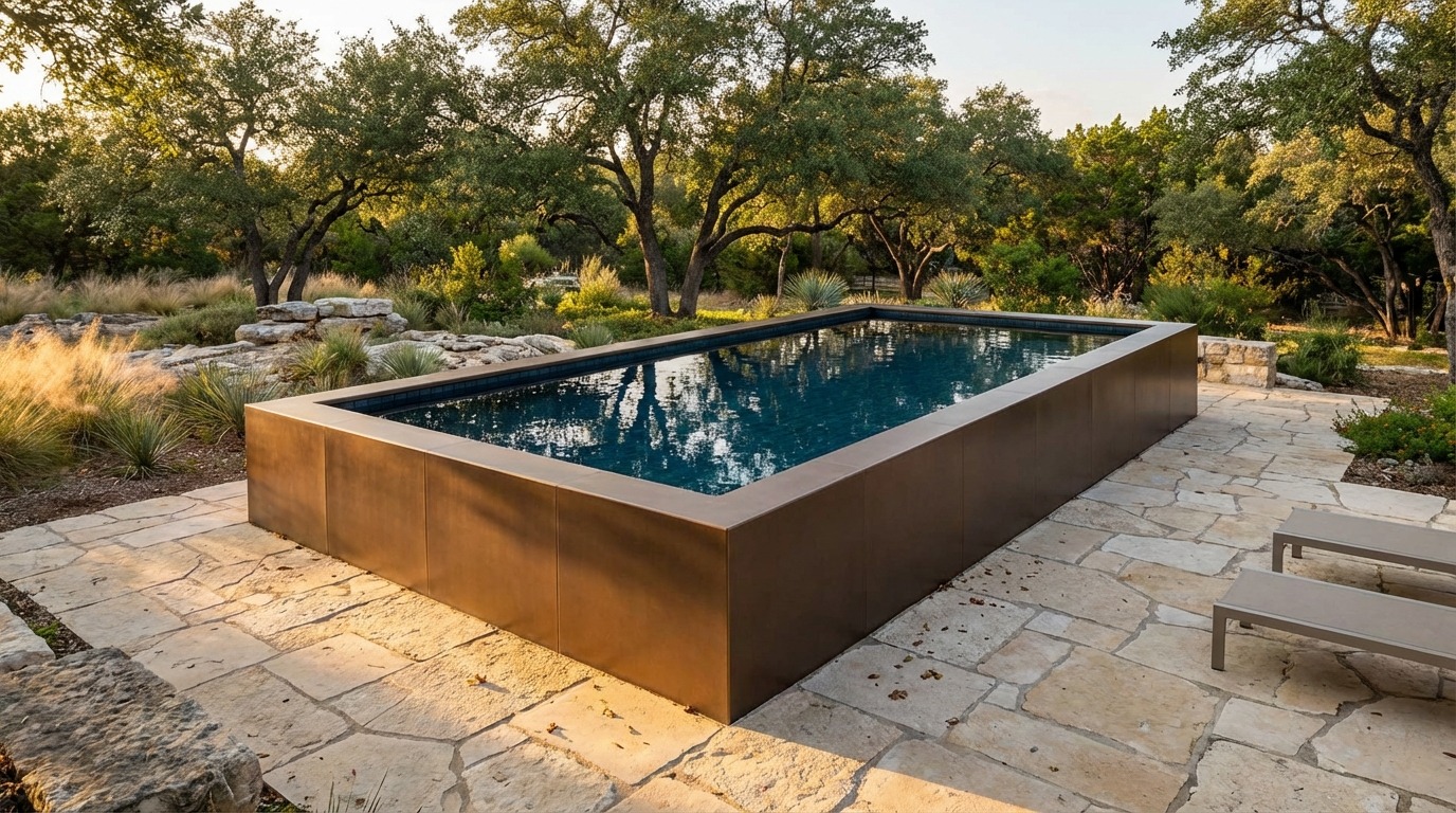 16 x 32 Canyon Bronze Black Sapphire Architectural Pool