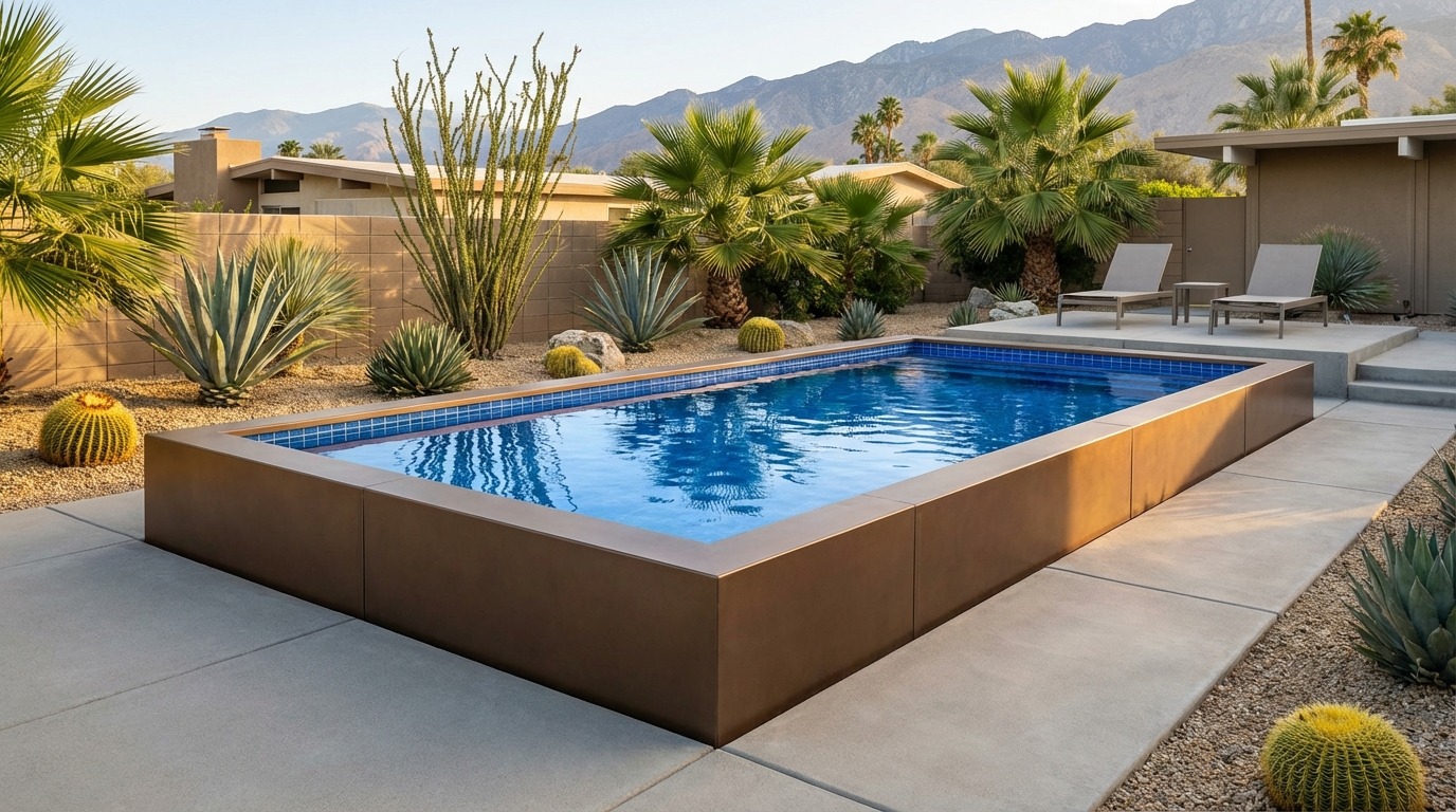 16 x 32 Canyon Bronze Blue Matrix Architectural Pool