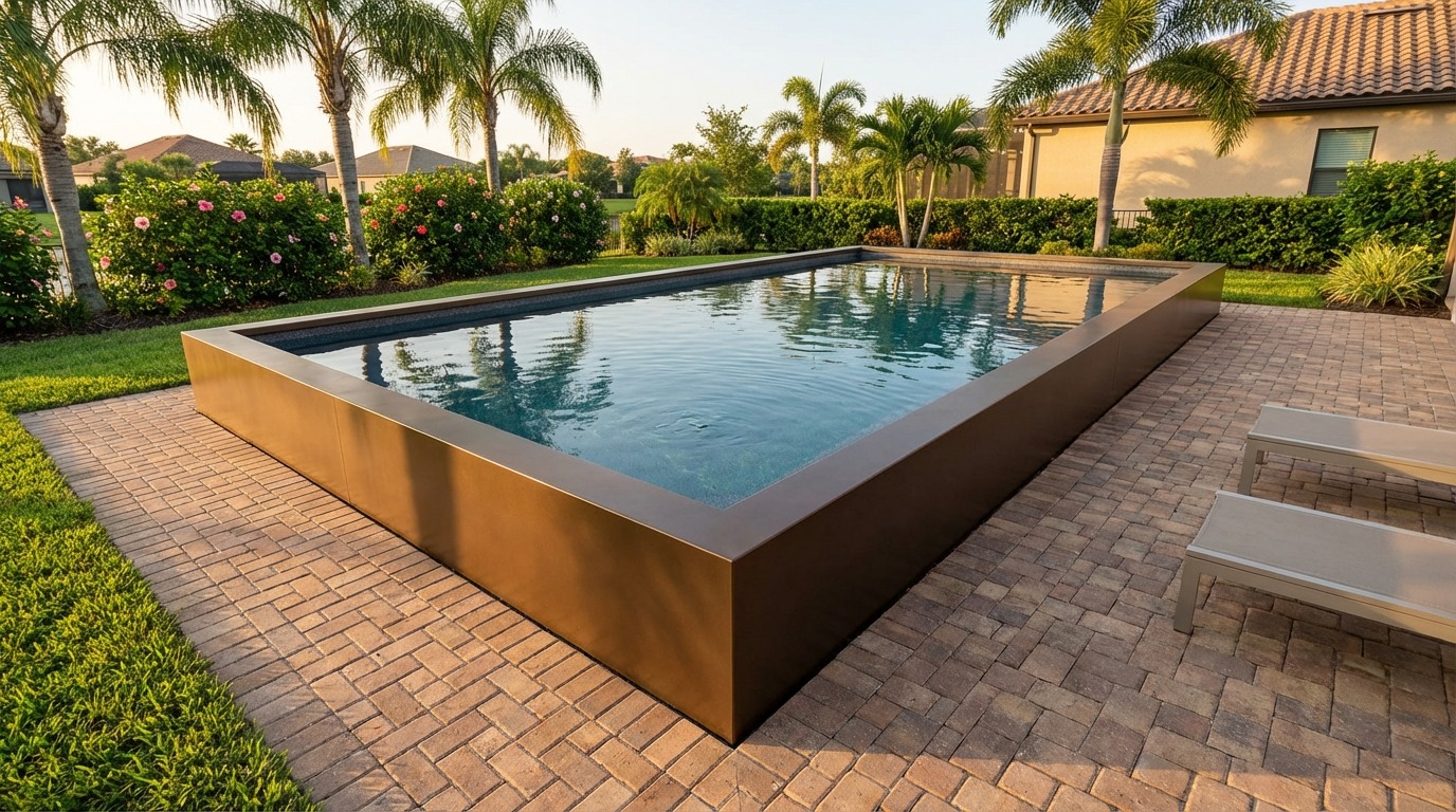 16 x 32 Canyon Bronze Titanium Stone Architectural Pool