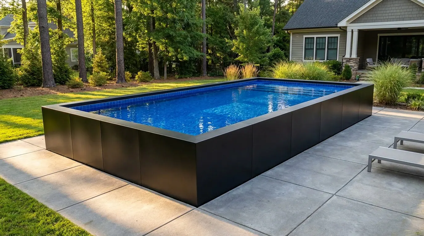 16 x 32 Midnight Black Blue Matrix Architectural Pool