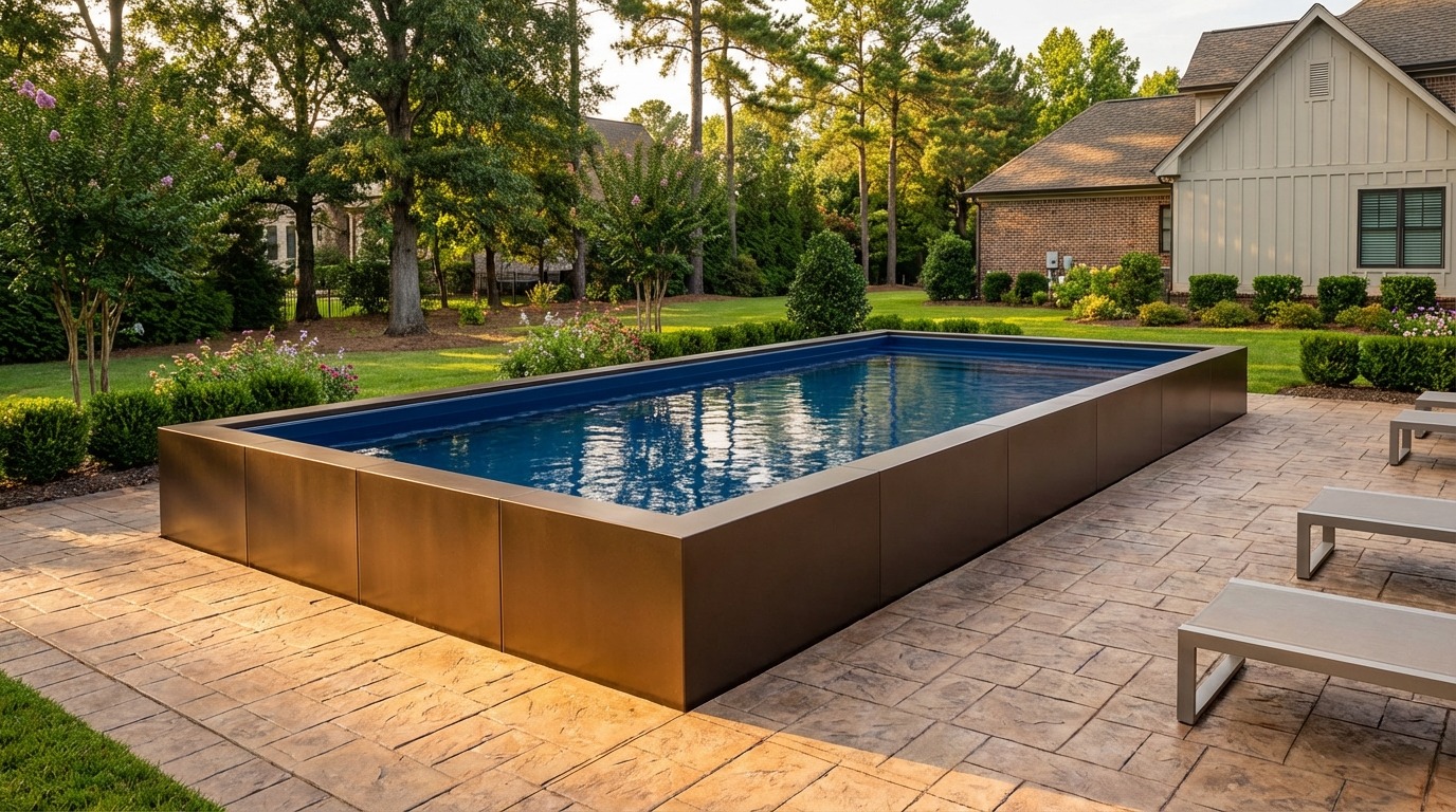 16 x 36 Canyon Bronze Deep Sea Blue Architectural Pool
