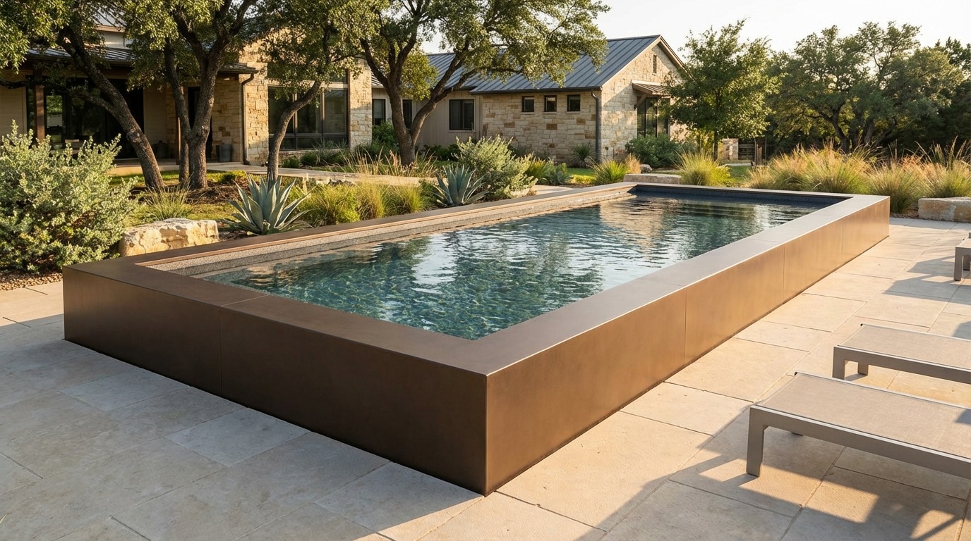 16 x 36 Canyon Bronze Titanium Stone Architectural Pool