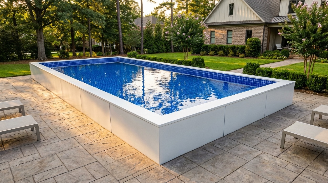 16 x 36 Alpine White Blue Matrix Architectural Pool