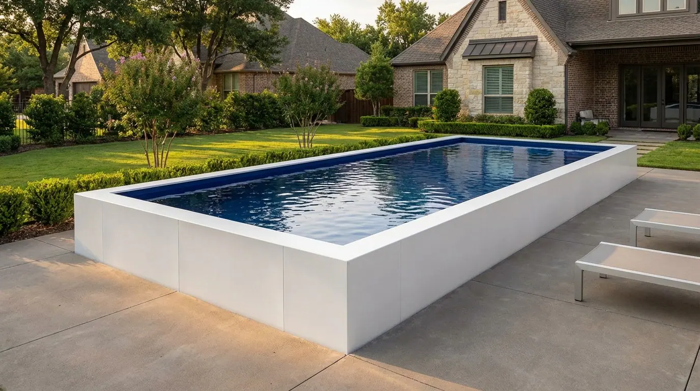 16 x 36 Alpine White Deep Sea Blue Architectural Pool