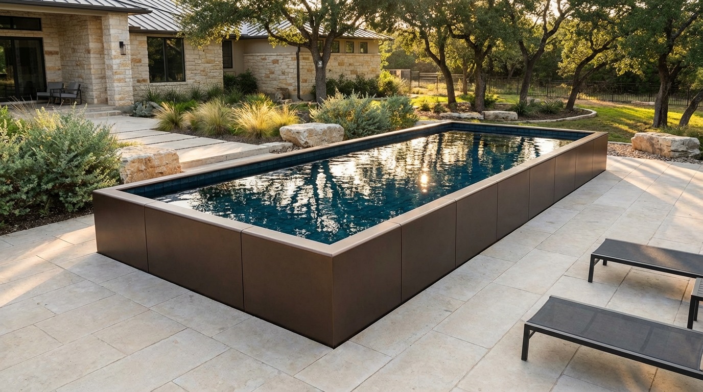 16 x 40 Canyon Bronze Black Sapphire Architectural Pool