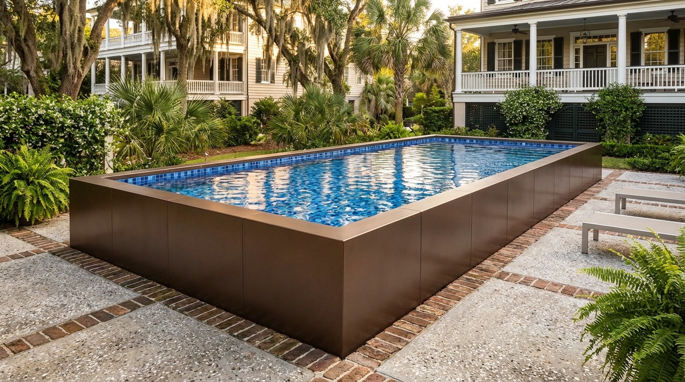 16 x 40 Canyon Bronze Mystic Blue Architectural Pool