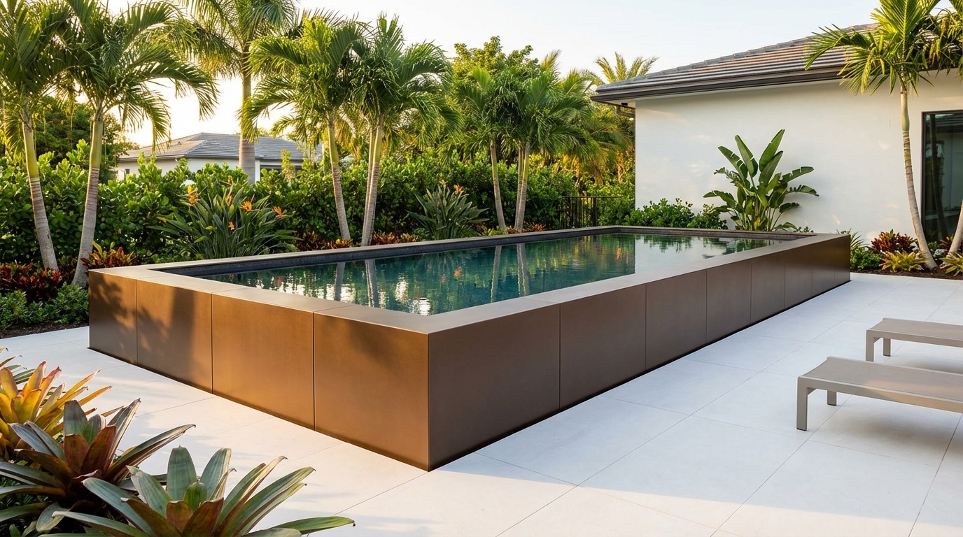 16 x 40 Canyon Bronze Titanium Stone Architectural Pool