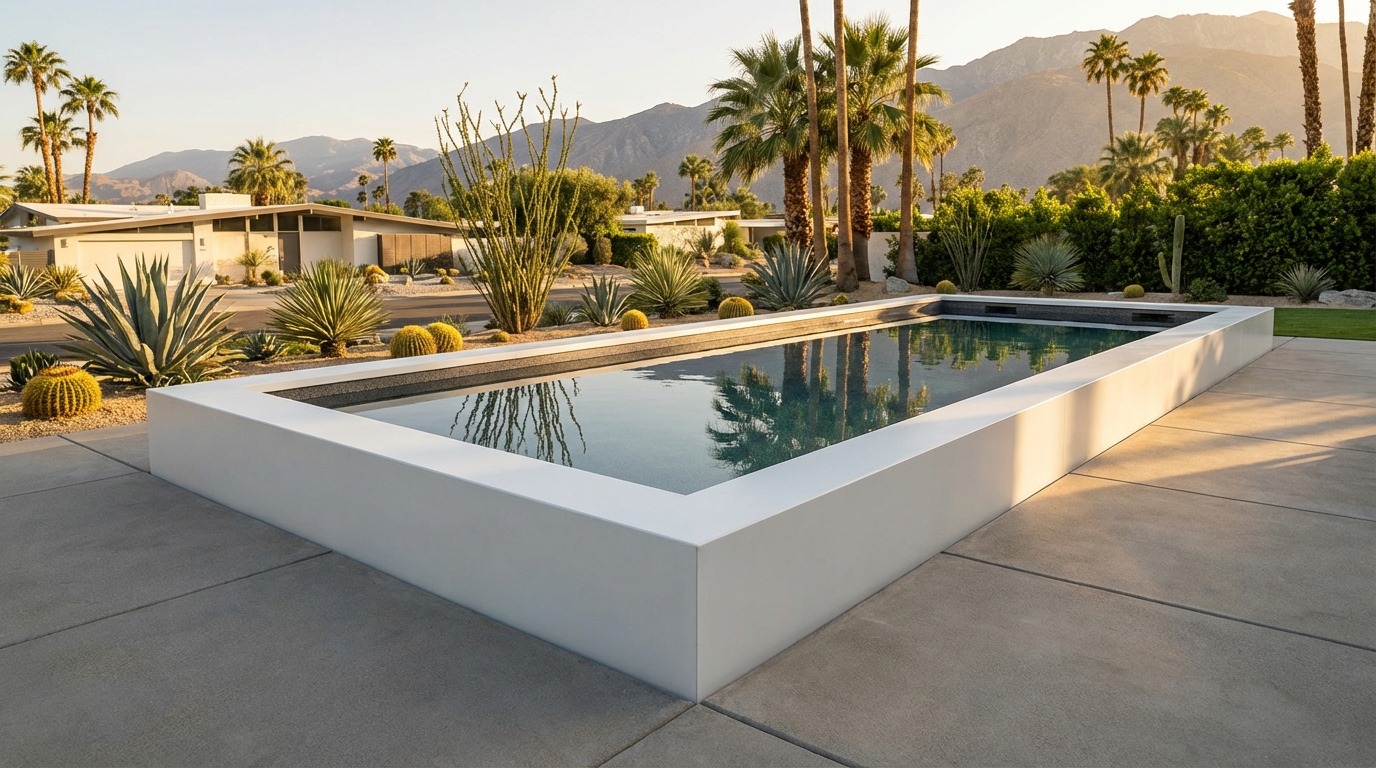 16 x 40 Alpine White Titanium Stone Architectural Pool