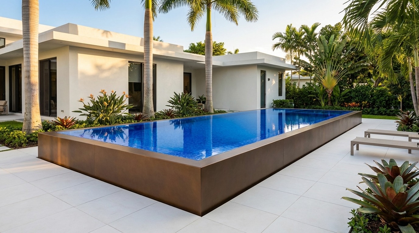 16 x 44 Canyon Bronze Blue Matrix Architectural Pool