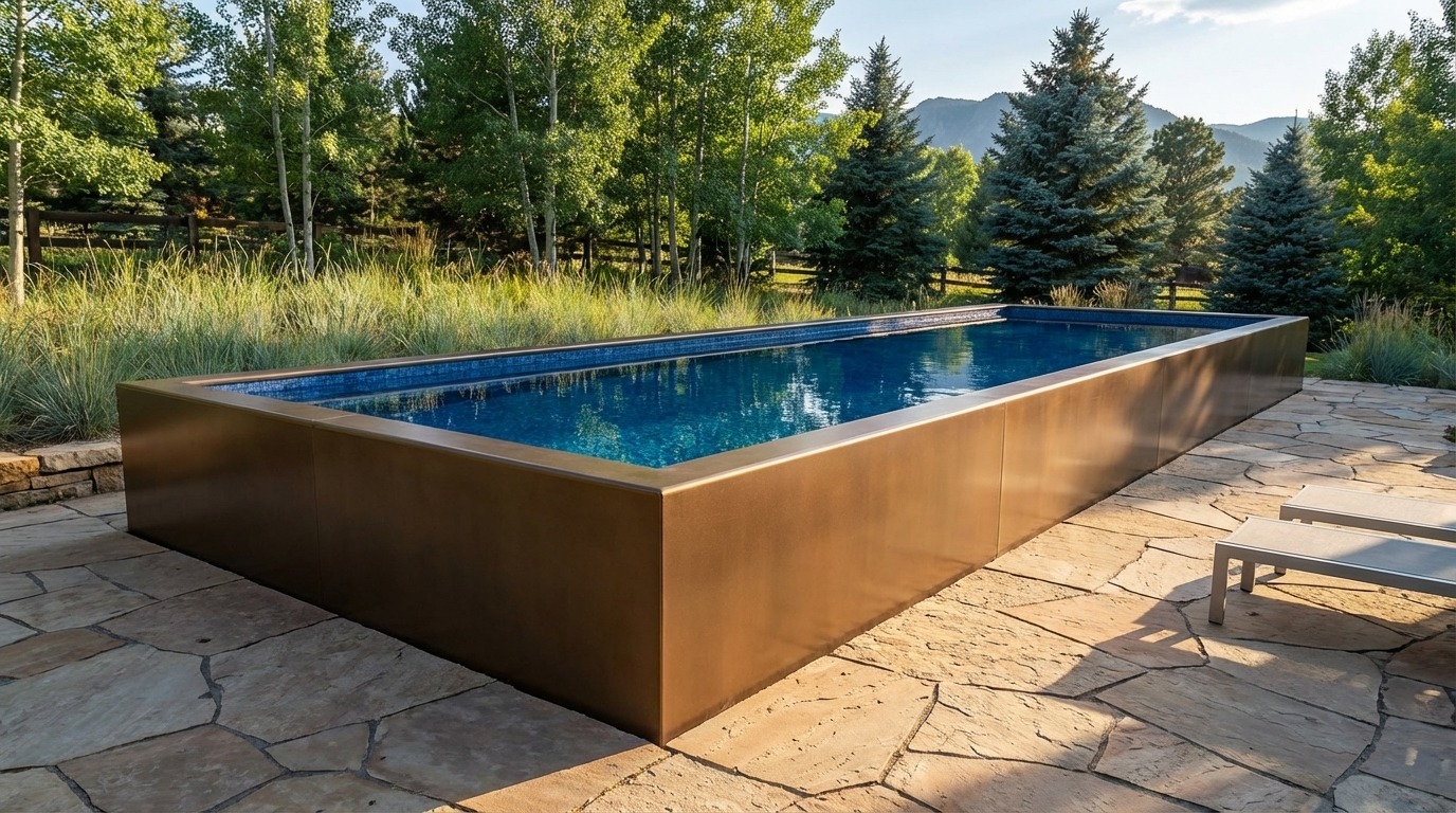 16 x 44 Canyon Bronze Mystic Blue Architectural Pool