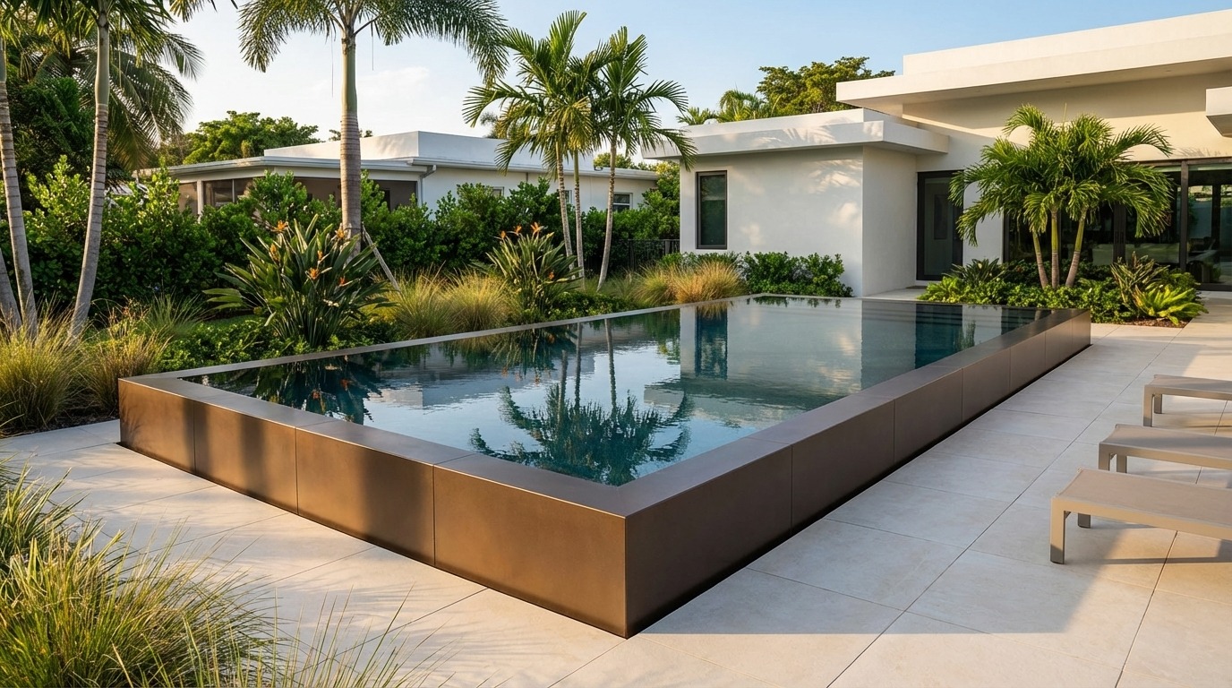16 x 44 Canyon Bronze Titanium Stone Architectural Pool
