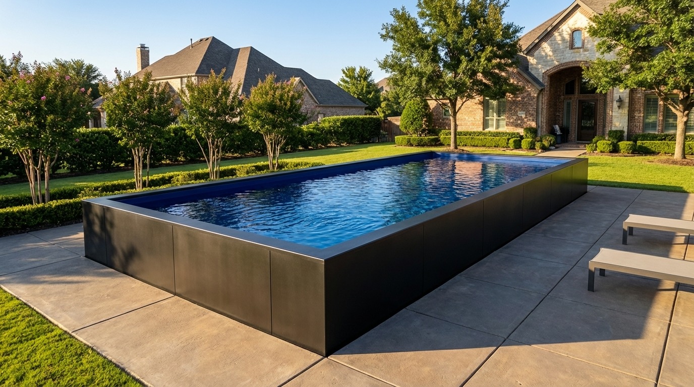 16 x 44 Midnight Black Deep Sea Blue Architectural Pool