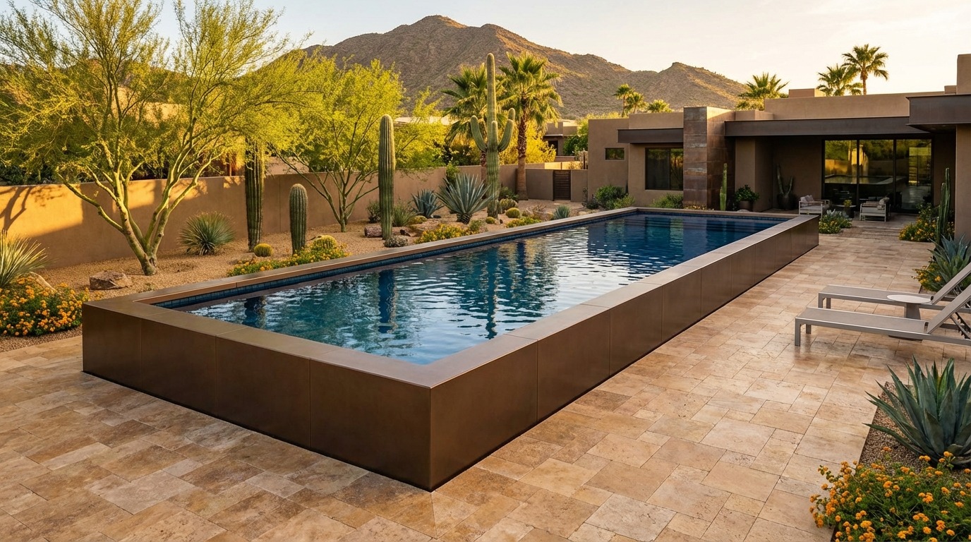 16 x 48 Canyon Bronze Black Sapphire Architectural Pool