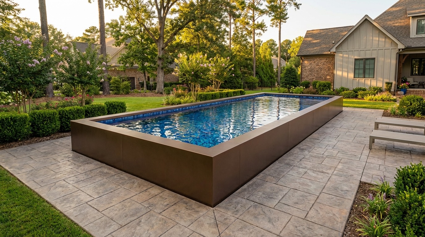 16 x 48 Canyon Bronze Mystic Blue Architectural Pool