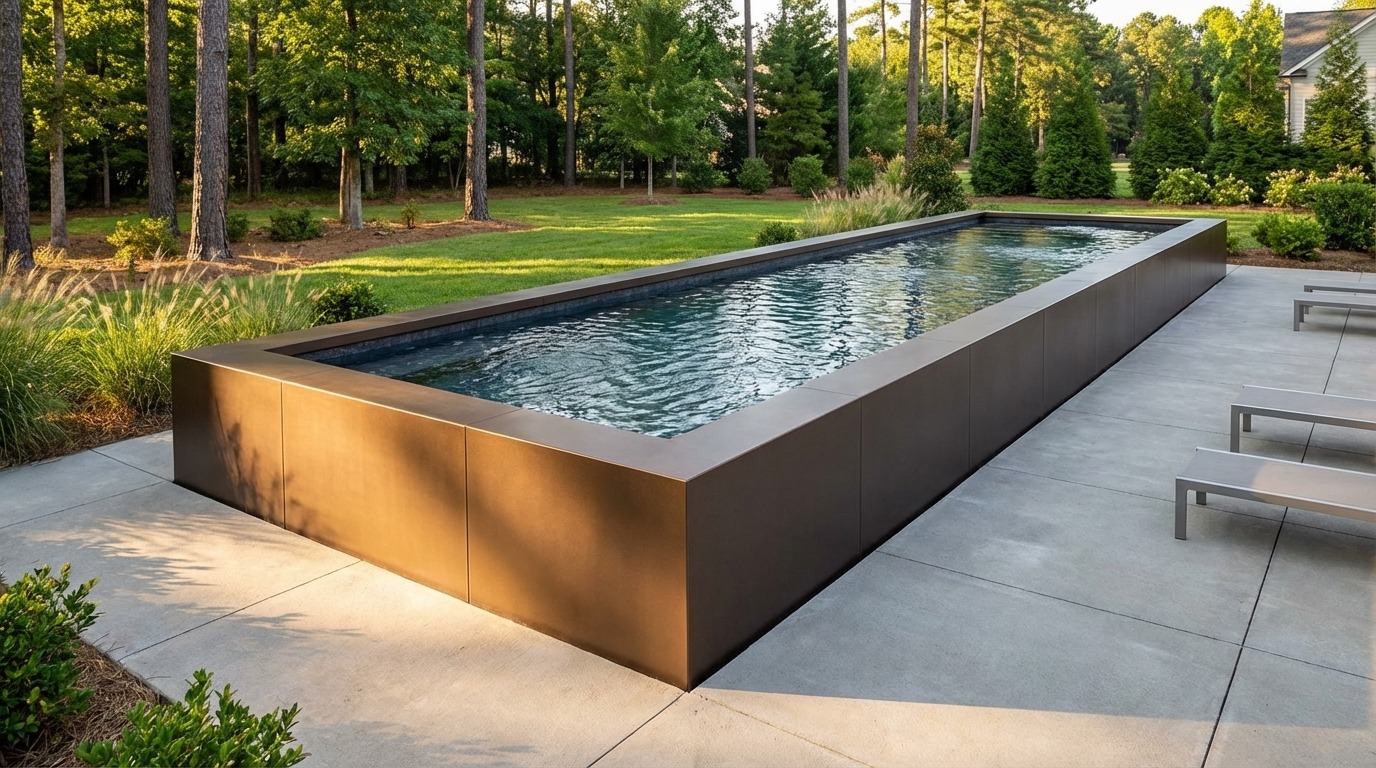 16 x 48 Canyon Bronze Titanium Stone Architectural Pool