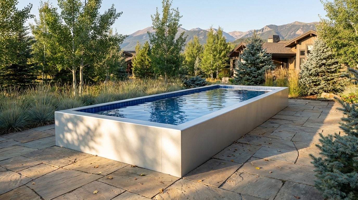 16 x 48 Alpine White Blue Matrix Architectural Pool