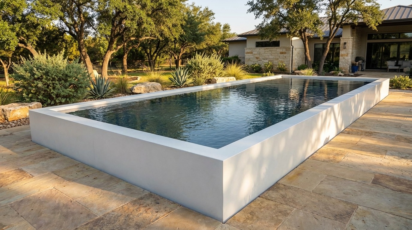 16 x 48 Alpine White Titanium Stone Architectural Pool