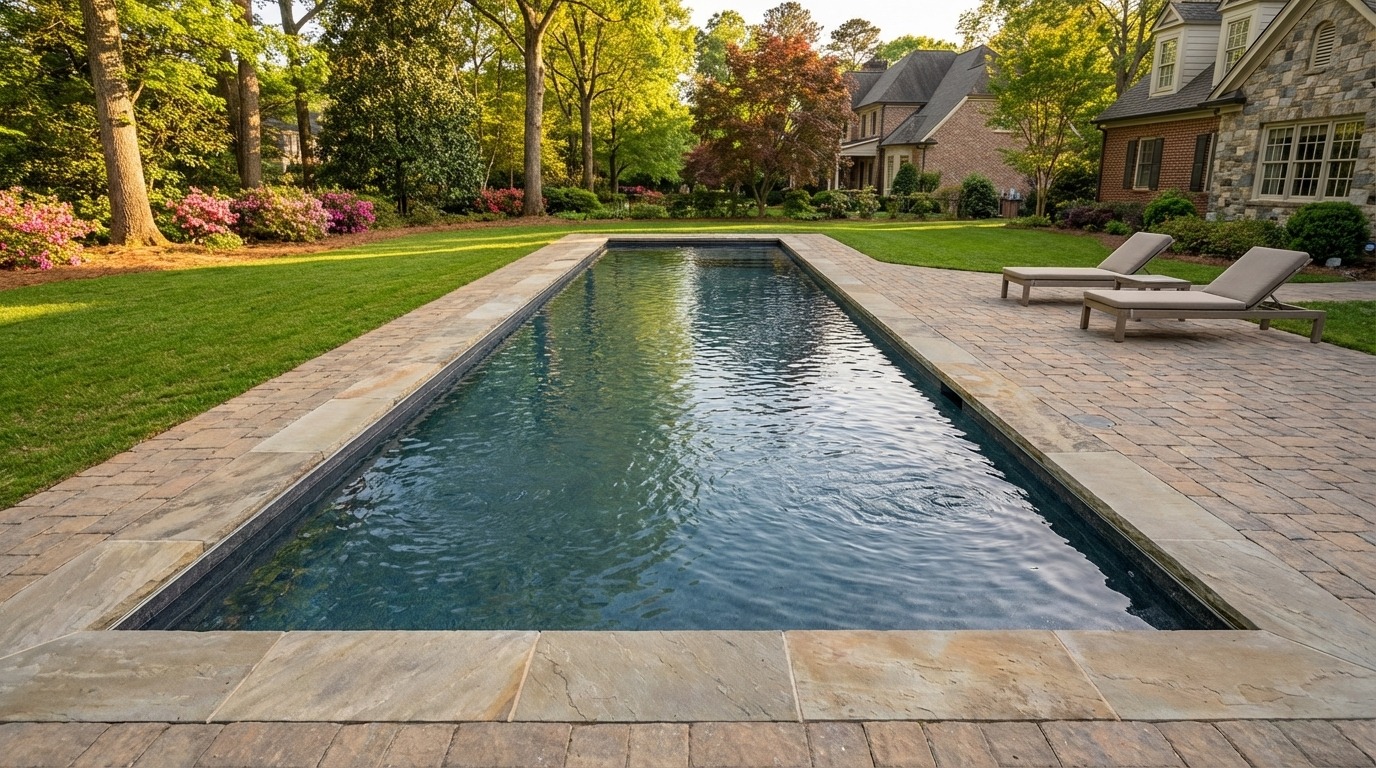 16 x 52 Titanium Stone Inground Steel Pool