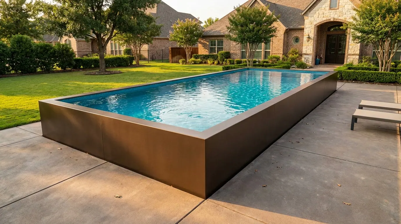 16 x 52 Canyon Bronze Blue Topaz Architectural Pool