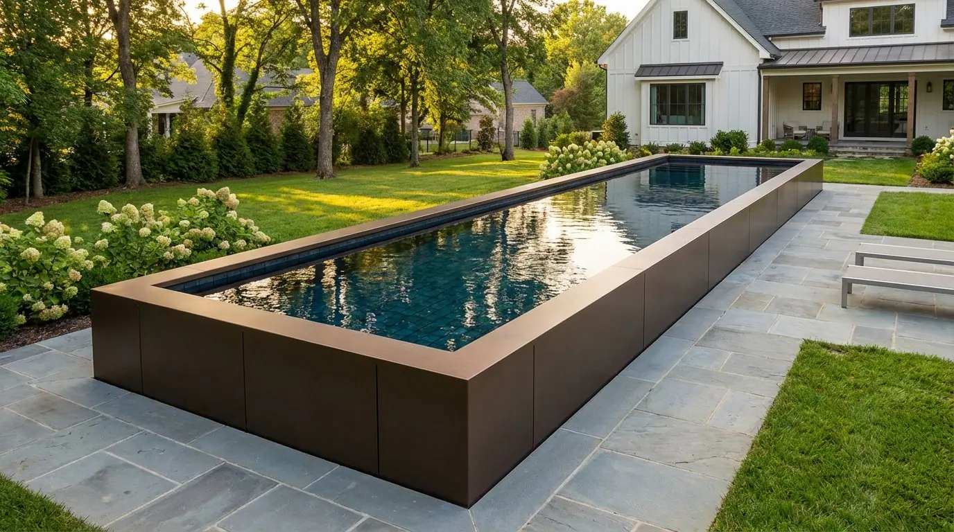 16 x 52 Canyon Bronze Black Sapphire Architectural Pool
