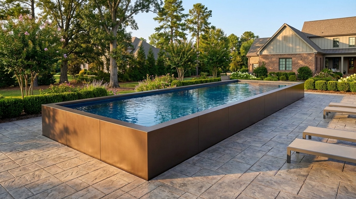 16 x 52 Canyon Bronze Deep Sea Blue Architectural Pool
