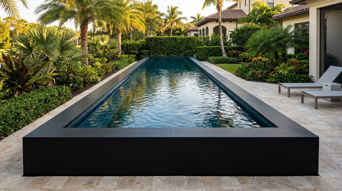 16 x 52 Midnight Black Black Sapphire Architectural Pool