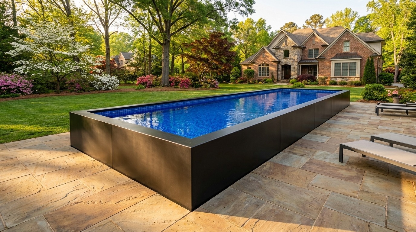 16 x 52 Midnight Black Blue Matrix Architectural Pool