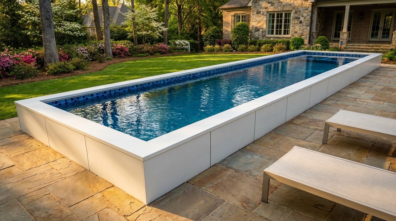 16 x 52 Alpine White Mystic Blue Architectural Pool