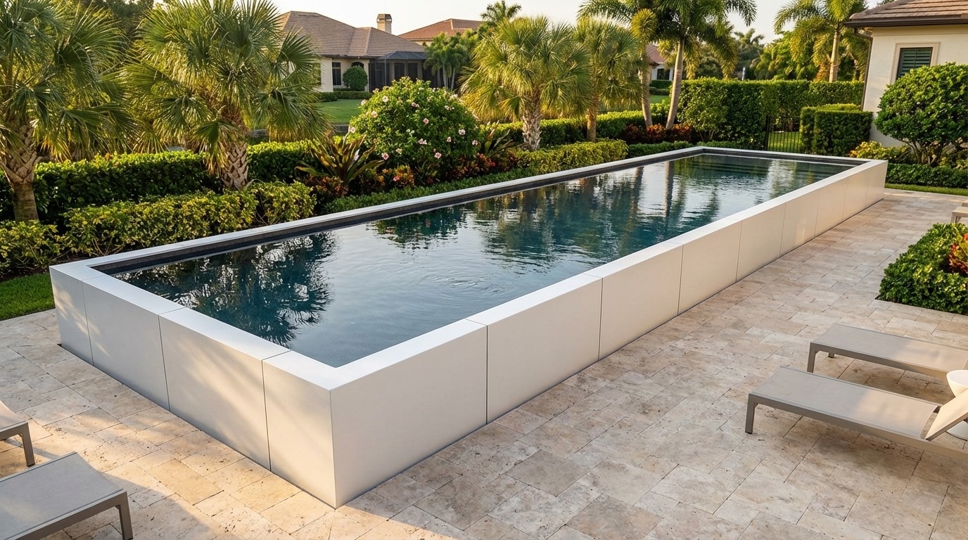 16 x 52 Alpine White Titanium Stone Architectural Pool