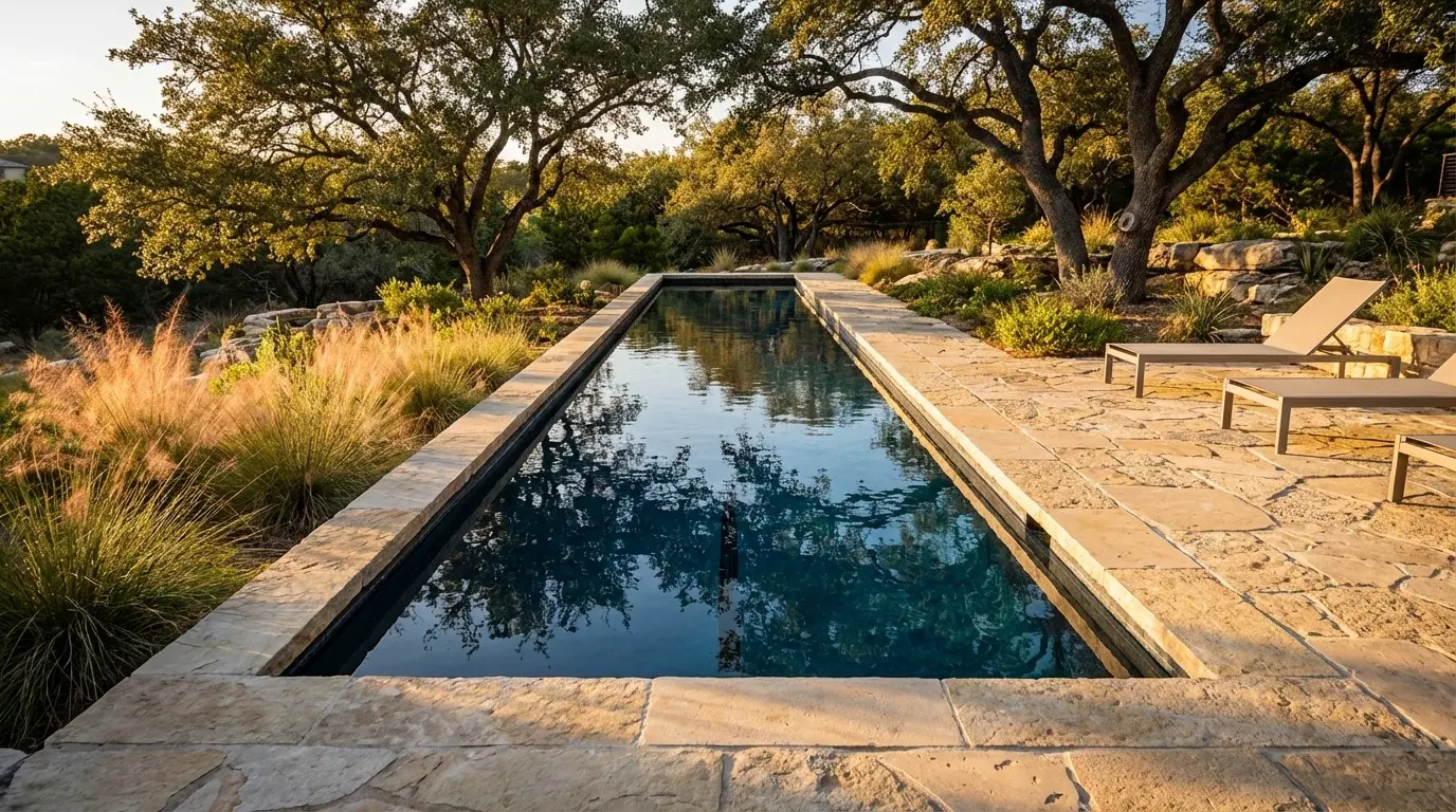 16 x 56 Black Sapphire Inground Steel Pool