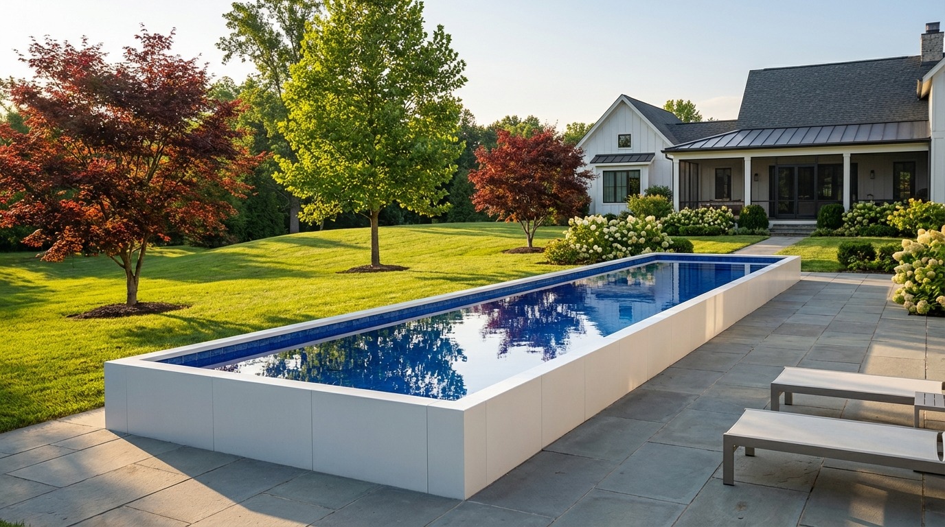 16 x 56 Alpine White Blue Matrix Architectural Pool