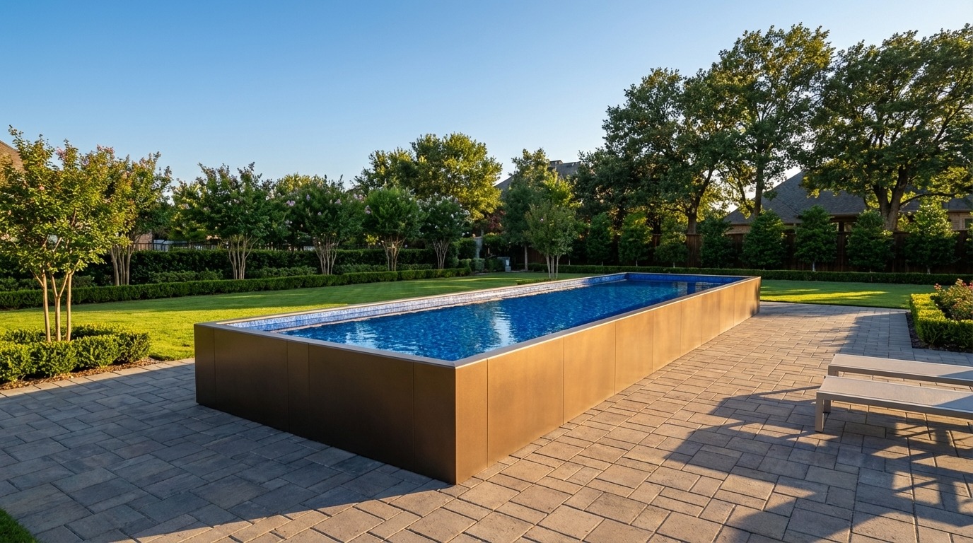 16 x 60 Canyon Bronze Blue Matrix Architectural Pool